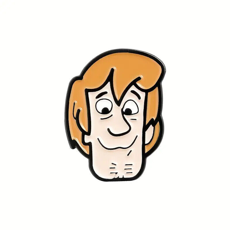 SCOOBY DOO Metal Enamel Pin Badge TV SHOW SHAGGY RETRO FUNKY VELMA VAN SCRAPPY