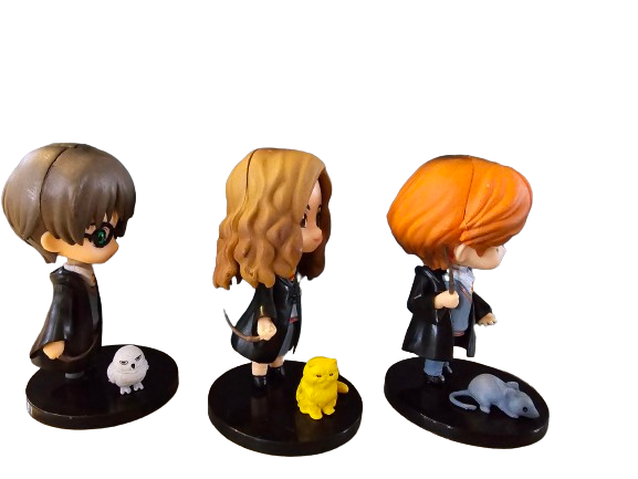 Harry Potter Toy Figures Ron Weasley Hermione Granger Wizard Magic Hogwarts