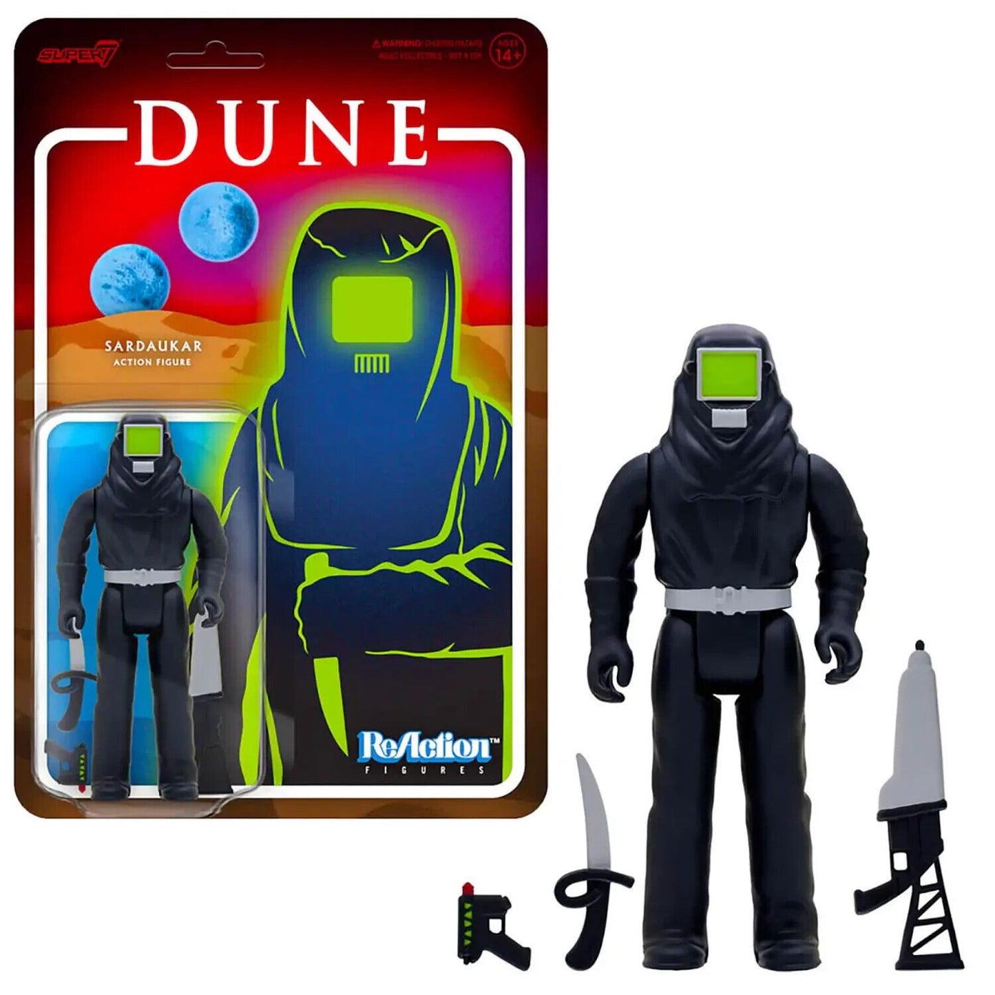 Dune Sardaukar 3.75" ReAction Action Figure collectable Card Super7 New