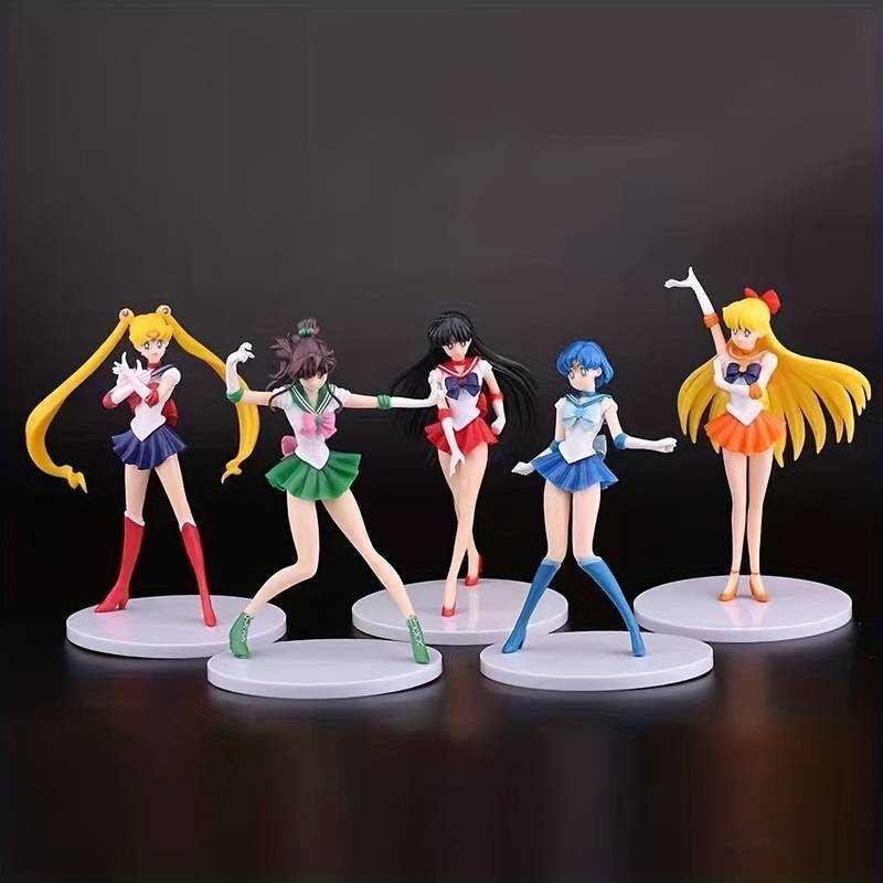 Sailor Moon Anime Venus Mercury Jupiter Mars Water Ice STANDING Figure Toys
