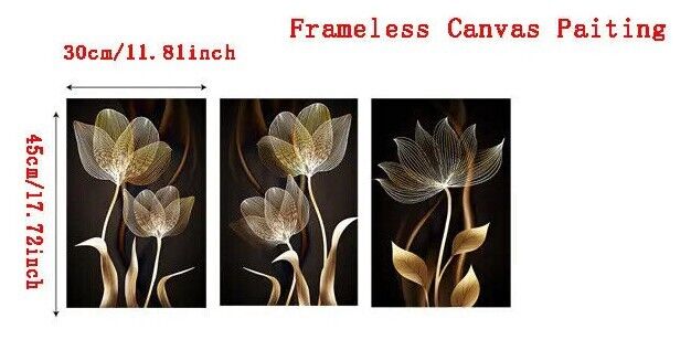 BLACK TULIP Canvas Art Pictures Large BEAUTIFUL CLASSIC GOTHIC GOTH LOVE GOLD