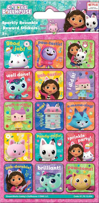 Gabbys Dollhouse Reward Chart STICKER SCENE STICKERS FOIL gabby's doll house