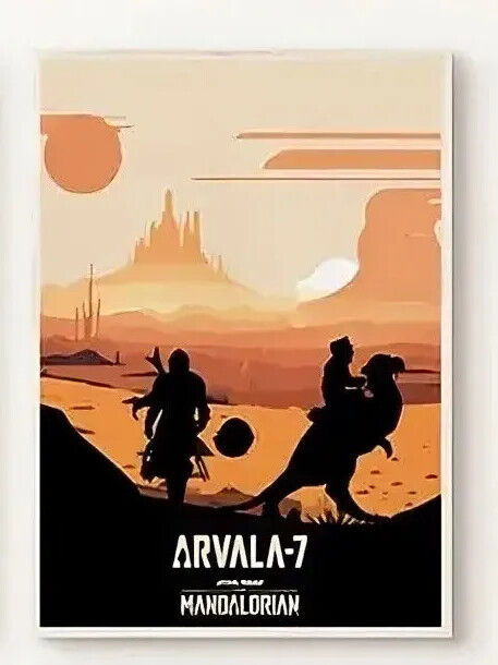Star wars MANDALORIAN Canvas Wall Art Movie Poster Print Picture DESERT