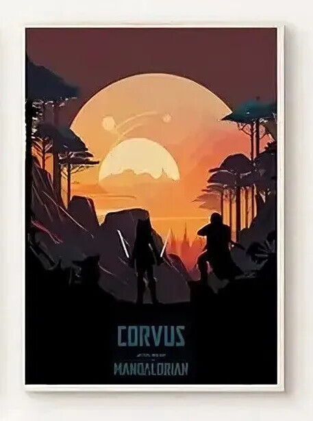Star wars MANDALORIAN Canvas Wall Art Movie Poster Print Picture DESERT