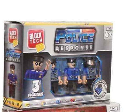 Block Tech 3 Figure Pack SPACE POLICE CONSTRUCTION CREW DINO ISLAND FARMYARD GLA