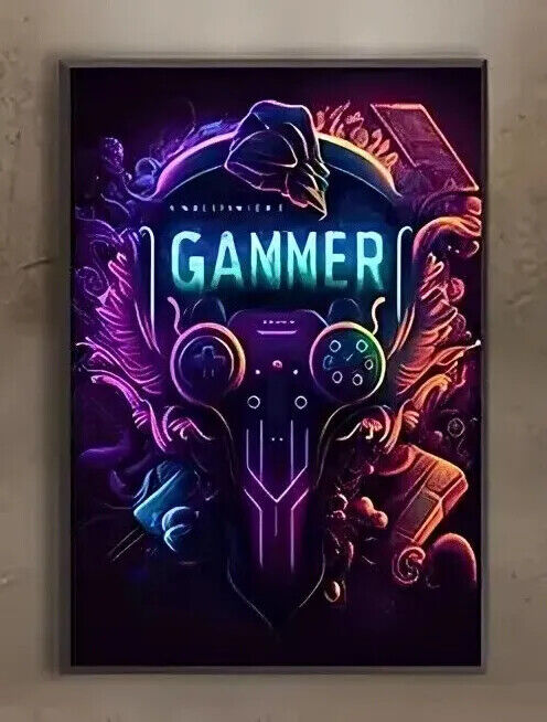 Gamer Xbox PlayStation PS5 Canvas Art Pictures Large MUSIC VIRTUAL PC NINTENDO