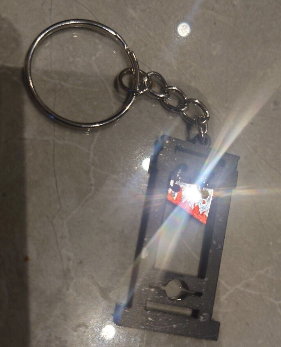 Black With Blood Guillotine Keyring Collectible Curio Gothic Horror Halloween