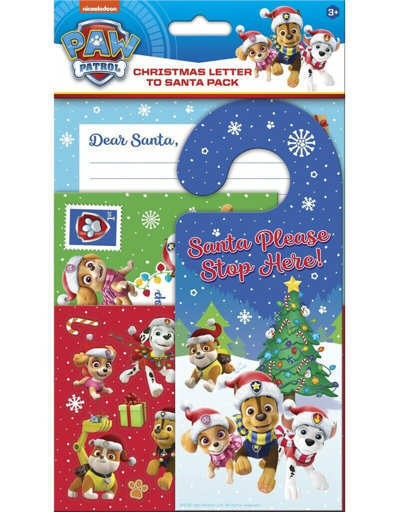 Paw Patrol Christmas Letter to Santa Pack and Gift Labels Hanger Chase Skye