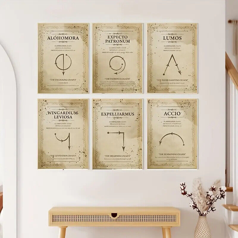 HARRY POTTER SPELLS CANVAS Wall Art Movie Poster Print Picture POTION SPELL