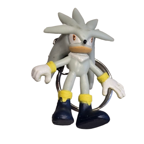 SONIC THE HEDGEHOG Official Keyring 2D Rubber TAILS SHADOW Sega Gaming CHOOSE