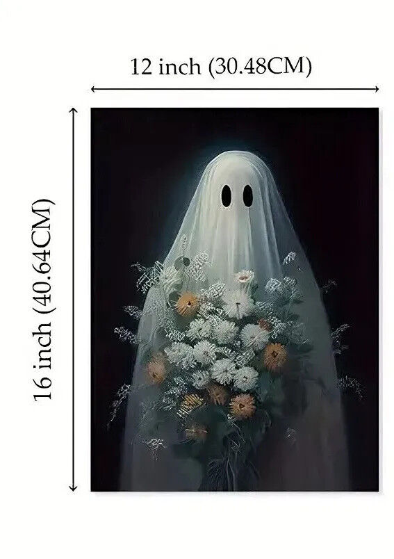 GHOST Horror Canvas Wall Art FUNNY Poster Picture Halloween Friday 13th BATHROOM