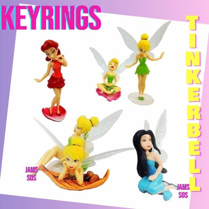 Tinkerbell Fairy Princess Action Miniature Figure Doll Toys KEYRING KEYCHAIN