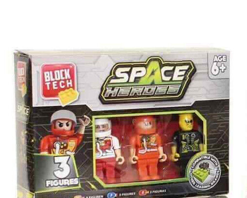 Block Tech 3 Figure Pack SPACE POLICE CONSTRUCTION CREW DINO ISLAND FARMYARD GLA