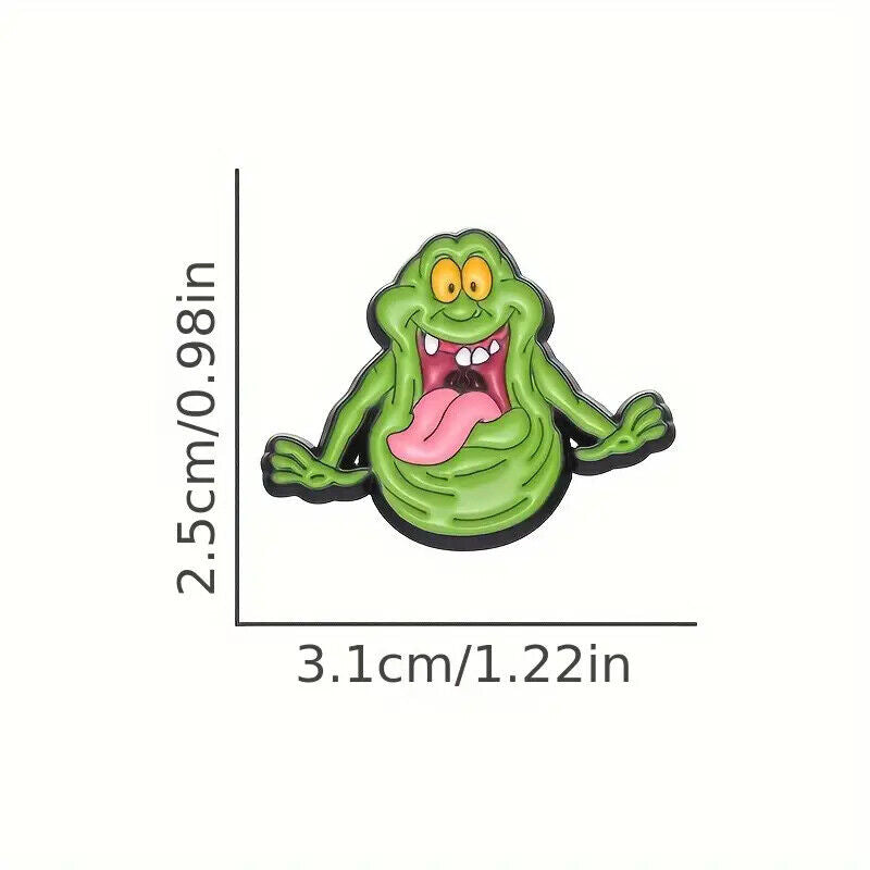 SLIMER GHOSTBUSTERS Metal Enamel Pin Badge Adult Teen TV MOVIE MONSTER