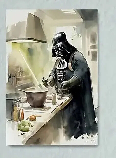 Star wars Canvas Wall Art Movie Poster Print Picture Darth Vader Cooking
