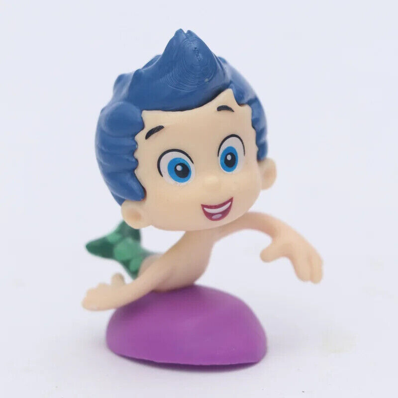 Cartoon Bubble Guppies Gil Molly Nonny Vinyl 2" Figure Toy Cake Topper NICK JR