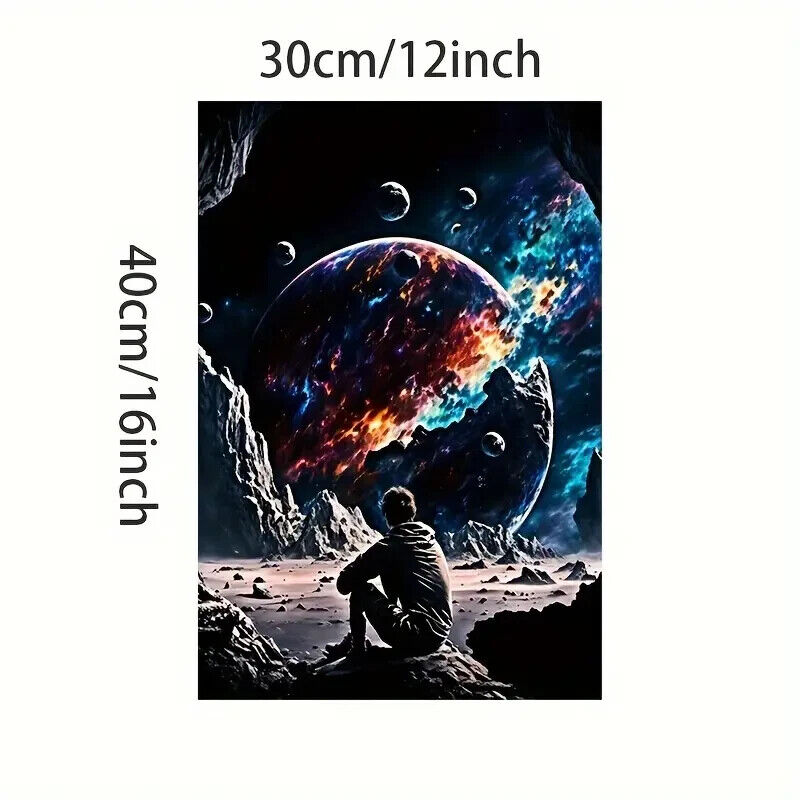 SPACE EARTH BOY UNIVERSE Modern Wall Print Canvas Picture Poster COMET PLANET