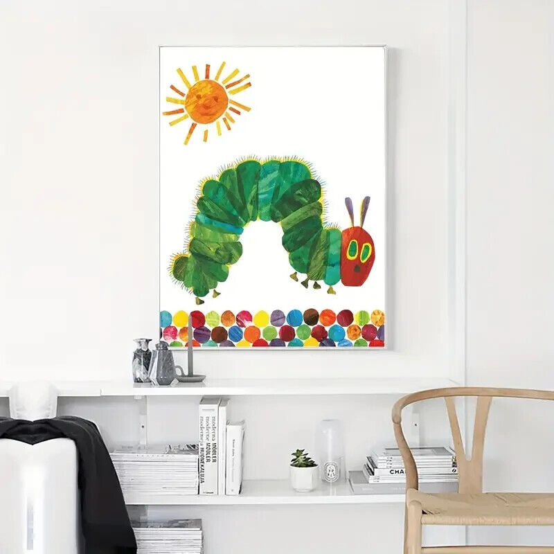 HUNGRY CATERPILLAR Canvas Art Print HOME KIDS CHILDRENS BOOK EDUCATIONAL XMAS