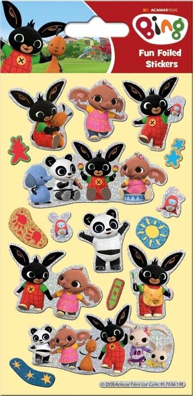 BING DRESS UP STICKERS Reusable Dressing Doll Sula REWARD FOIL panda sula