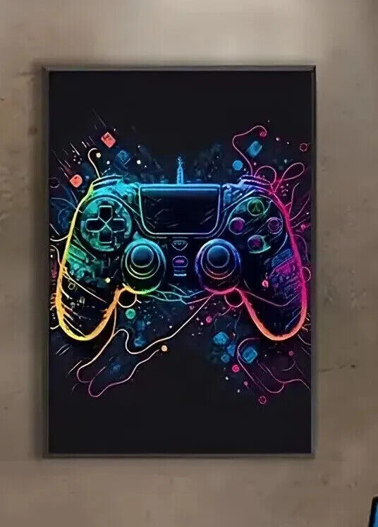 Gamer Xbox PlayStation PS5 Canvas Art Pictures Large MUSIC VIRTUAL PC NINTENDO