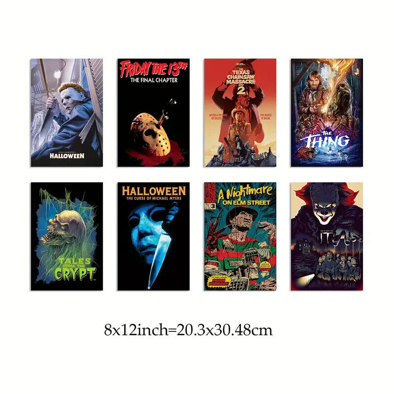 Horror Canvas Wall Art Movie Poster Print Picture IT Halloween Friday 13th Thing