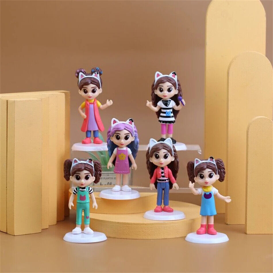 Gabby's Dollhouse Cute small CAKE TOPPER Figure Set Figures Gabbys Cakey Kids