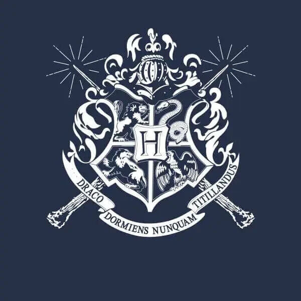 HARRY POTTER NAVY BLUE HOGWARTS HOUSE CREST LOGO HOODIE JUMPER XMAS UNISEX MEN