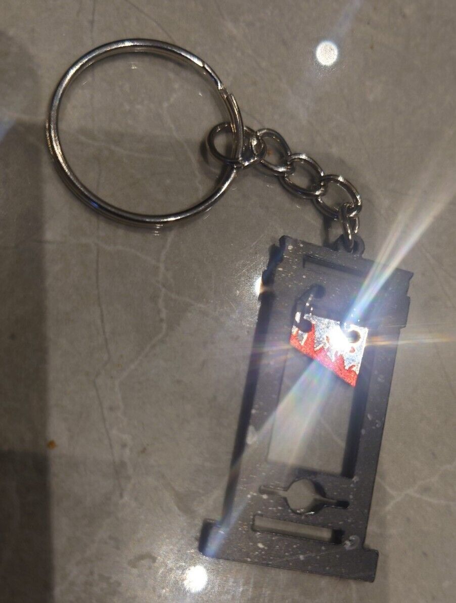 Black With Blood Guillotine Keyring Collectible Curio Gothic Horror Halloween