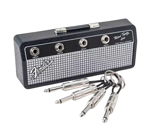 FENDER Jack Amp Speaker Key Ring Holder Man Cave Tidy Music GUITAR CHAIN
