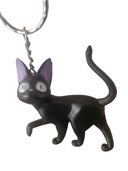 Black Cat Keyring Keychain Horror Witch Kiki Ghibli Figure Kids Happy Wizard