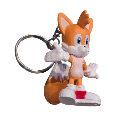 SONIC THE HEDGEHOG Official Keyring 2D Rubber TAILS SHADOW Sega Gaming CHOOSE