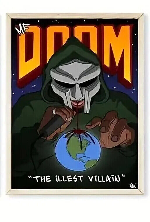 IAO MF DOOM CANVAS Music Album Cover Poster Music Poster Aesthetic COMIC ART