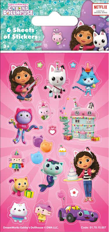 Gabbys Dollhouse Reward Chart STICKER SCENE STICKERS FOIL gabby's doll house