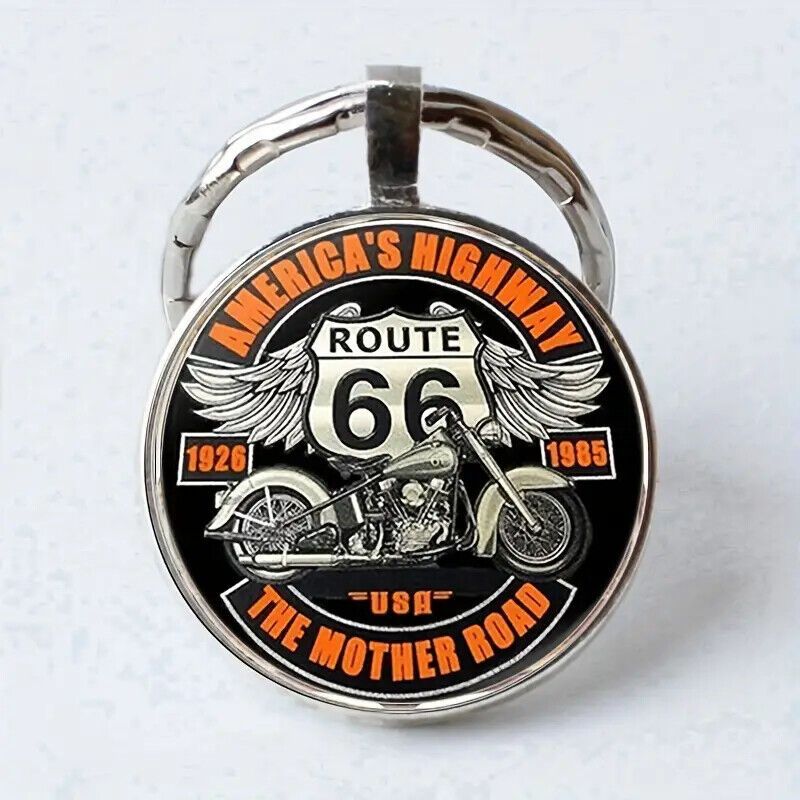 Route 66 Keyring KAYCHAIN AMERICAS HIGHWAY FLAG ARIZONA 1926 1983 MOTHER ROAD