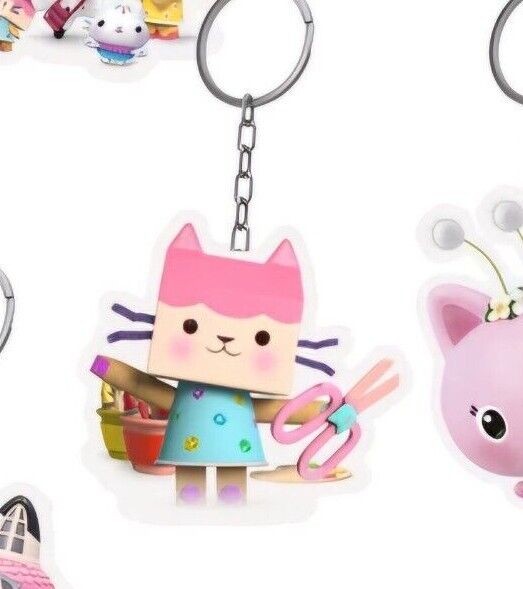 Gabbys DollHouse Keyring BagTag Dangle Cakey Mercat Babybox Keychain GABBY'S