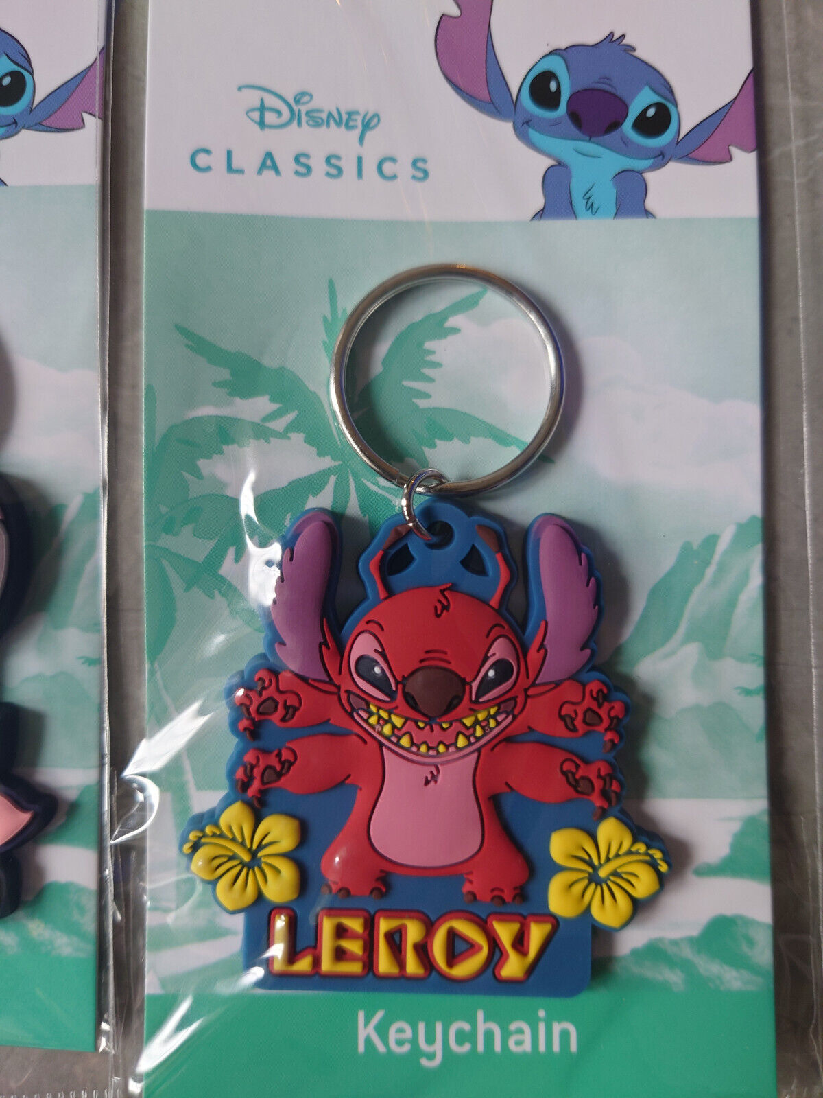 LILO & STITCH Official Disney Keyring 2D Keychains Lilo Angel Stitch NETFLIX