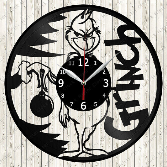 THE GRINCH Show Series Vinyl Record Black Wall Clock Art Decor Birthday MOVIE