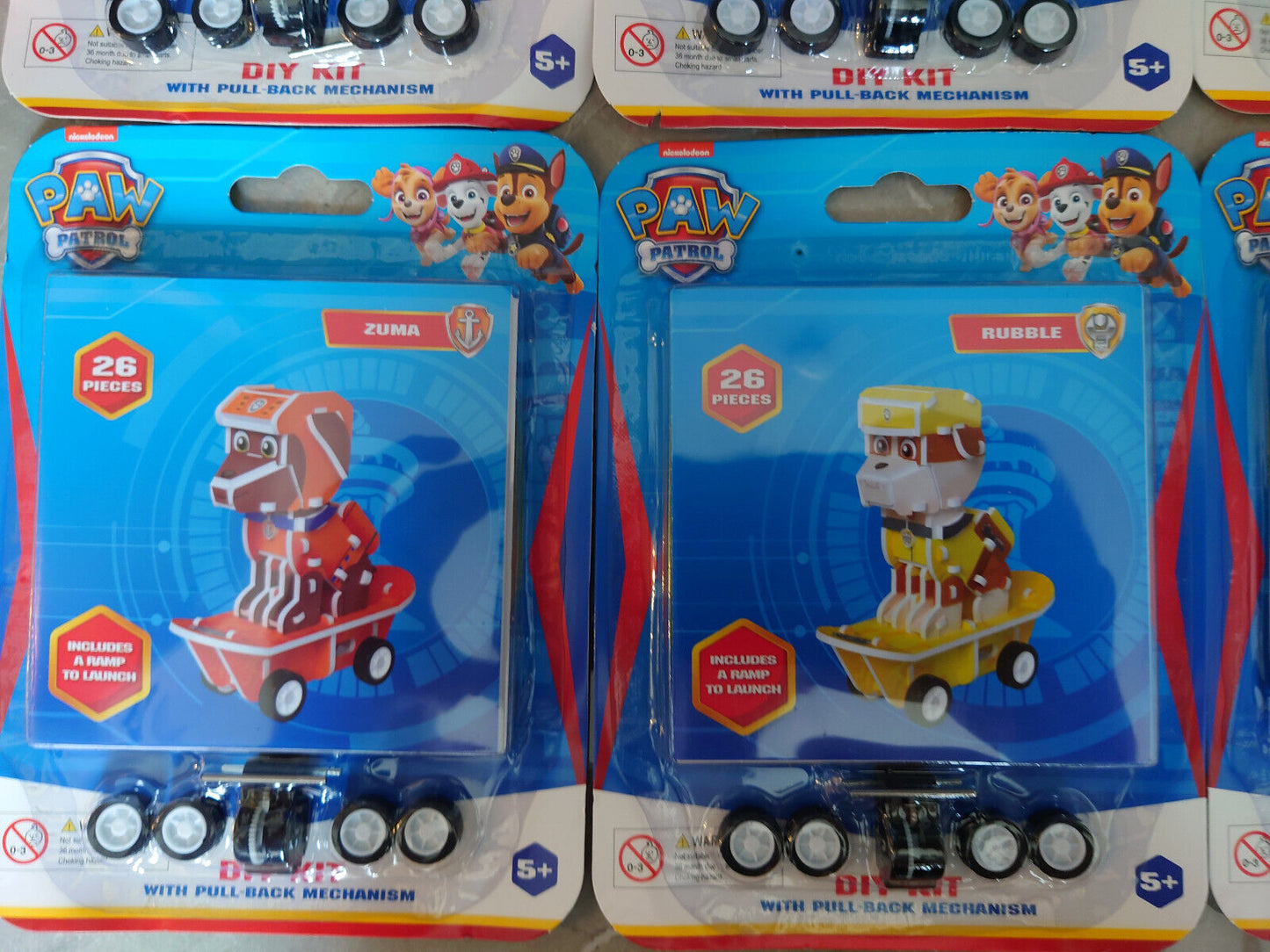 Paw Patrol Skateboard Buildable Figure DIY Kit With Pull-Back Mechanism U CHOOSE