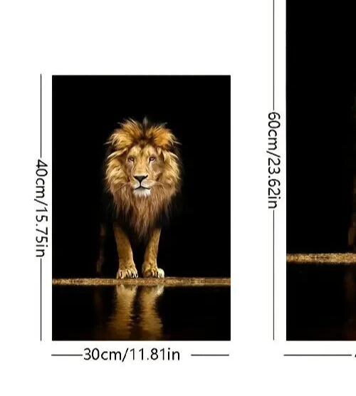 LARGE Golden Lion Canvas Print Unframed Stunning Picture Wall Art KING MUFASA