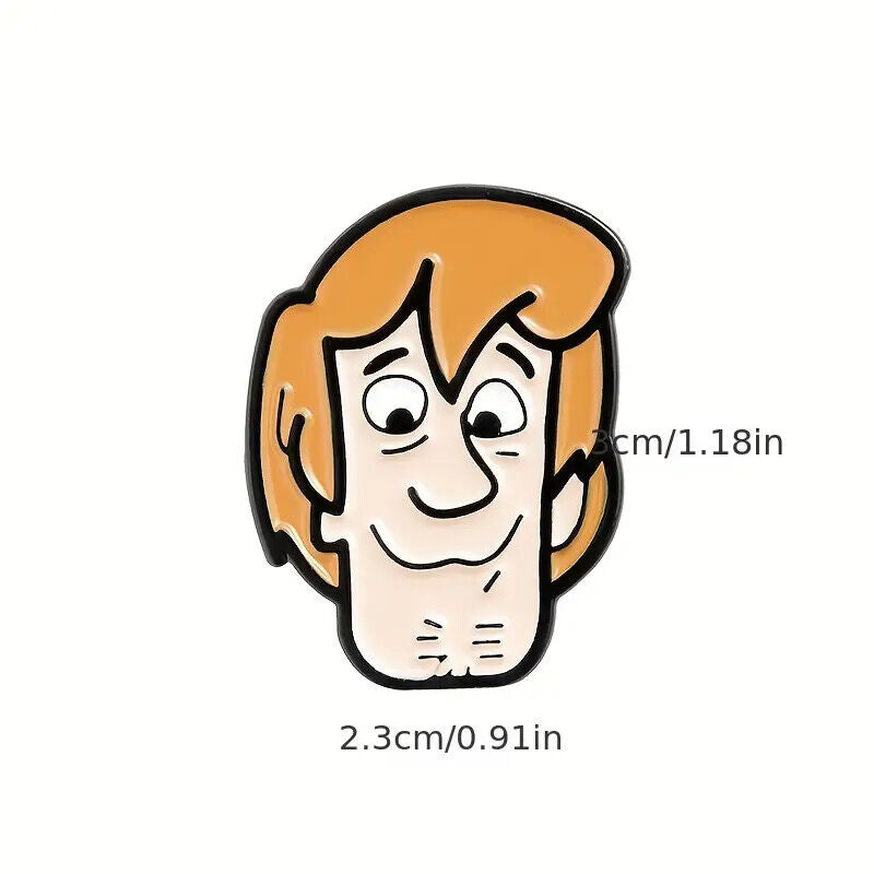 SCOOBY DOO Metal Enamel Pin Badge TV SHOW SHAGGY RETRO FUNKY VELMA VAN SCRAPPY