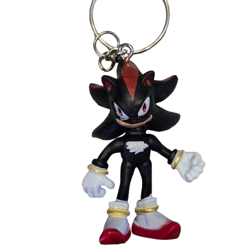 SONIC THE HEDGEHOG Official Keyring 2D Rubber TAILS SHADOW Sega Gaming CHOOSE