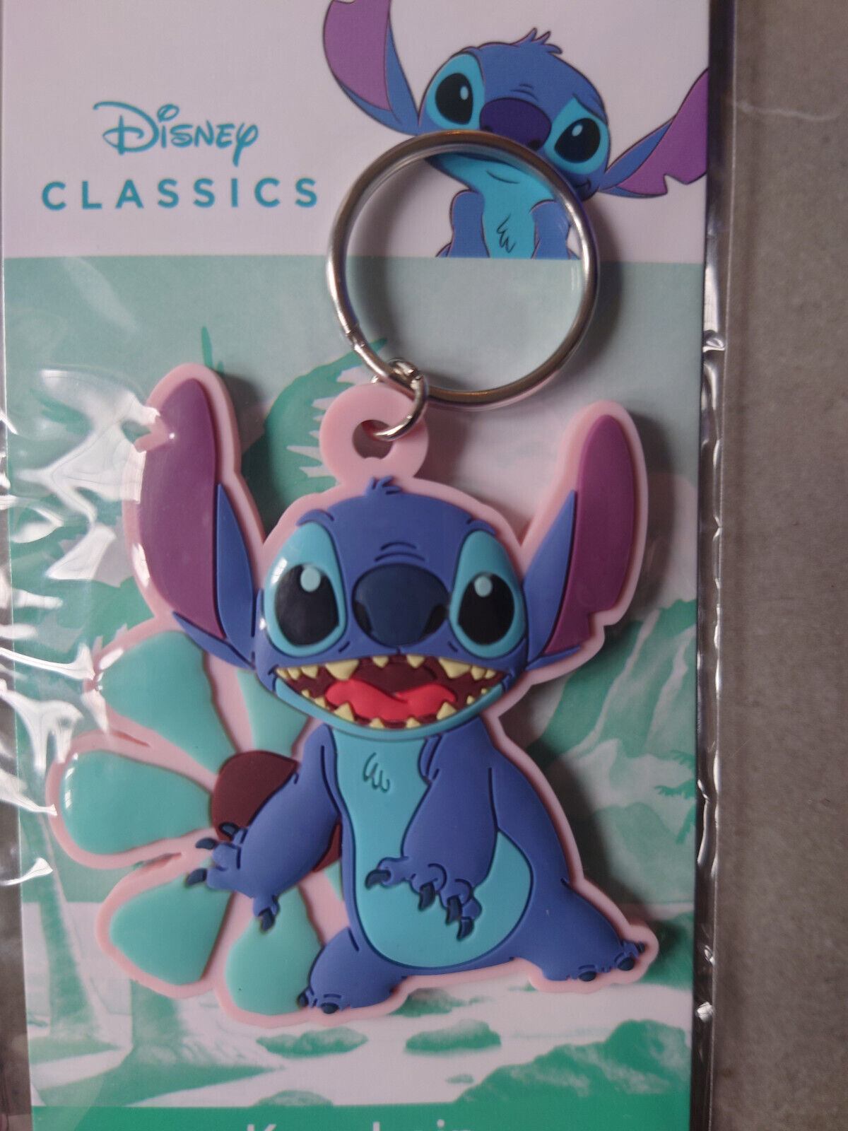 LILO & STITCH Official Disney Keyring 2D Keychains Lilo Angel Stitch NETFLIX
