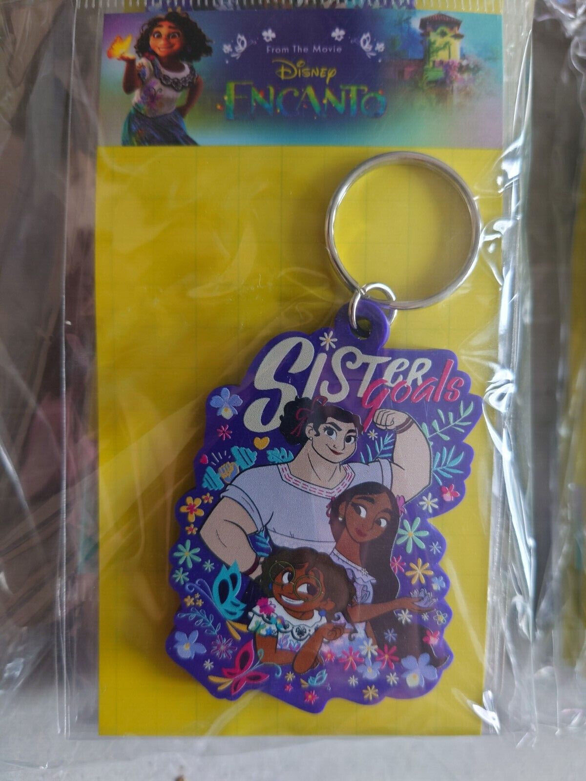 DISNEY'S ENCANTO CHARACTER TRAVEL DANGLE KEY RING MIRABEL BRUNO FLEX KEYRING
