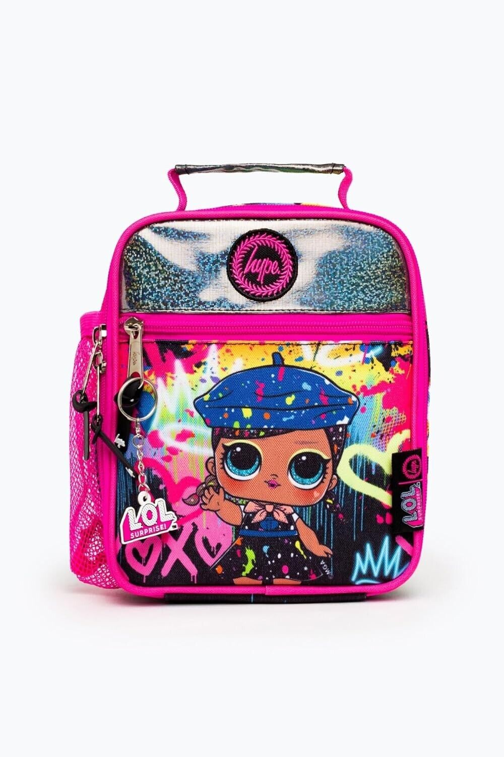 Hype x L.O.L. Surprise Drip Drop Multi Coloured Lunch Box Bag Pink Holographic
