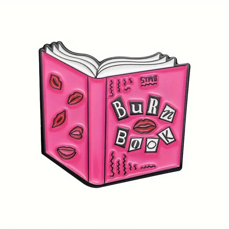 MEAN GIRLS PIN BADGE GIFT SO FETCH TEEN MOVIE BURN BOOK YOU CANT SIT WITH US