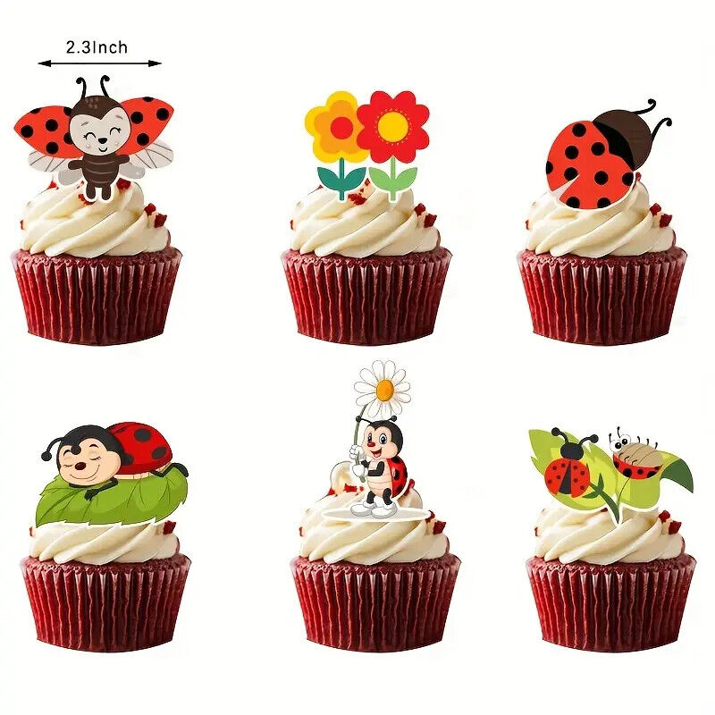 LADYBUG LADYBIRD Theme Birthday Party Set Balloons Banners Cake Decorations