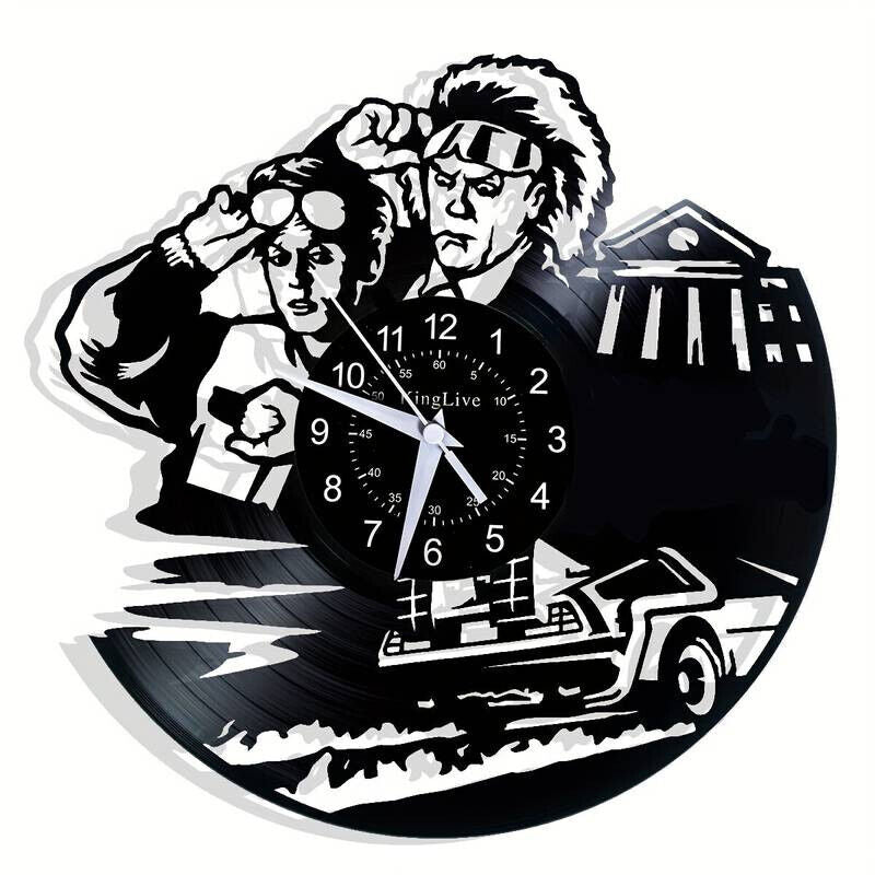 BACK TO THE FUTURE Vinyl Record Black Wall Clock Art Decor Birthday Gifts XMAS