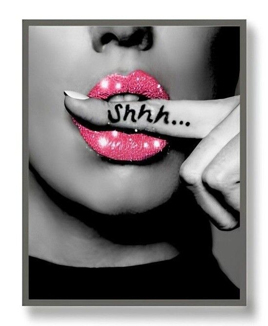 Luodroduo Fashion Wall Art Bathroom CANVAS Prints Pink BLACK Glam GLITTER WOMEN