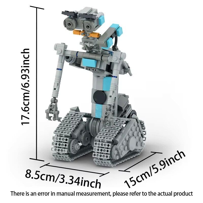 LARGE Johnny 5 Short Circuit Robot Building Figure Blocks Set SHORT CIRCUIT TOY