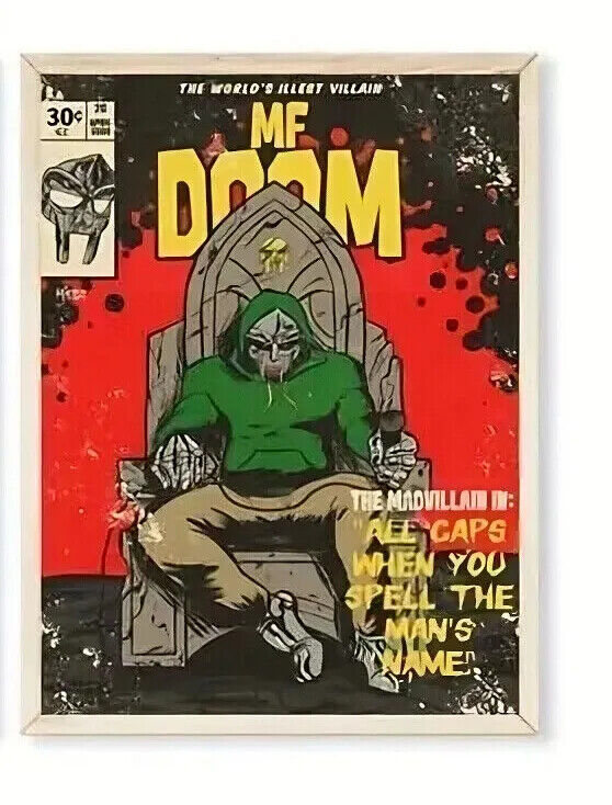 IAO MF DOOM CANVAS Music Album Cover Poster Music Poster Aesthetic COMIC ART